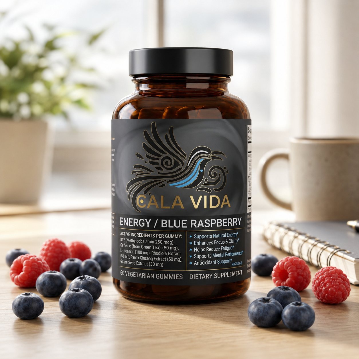 Energy Blue Raspberry Gummies